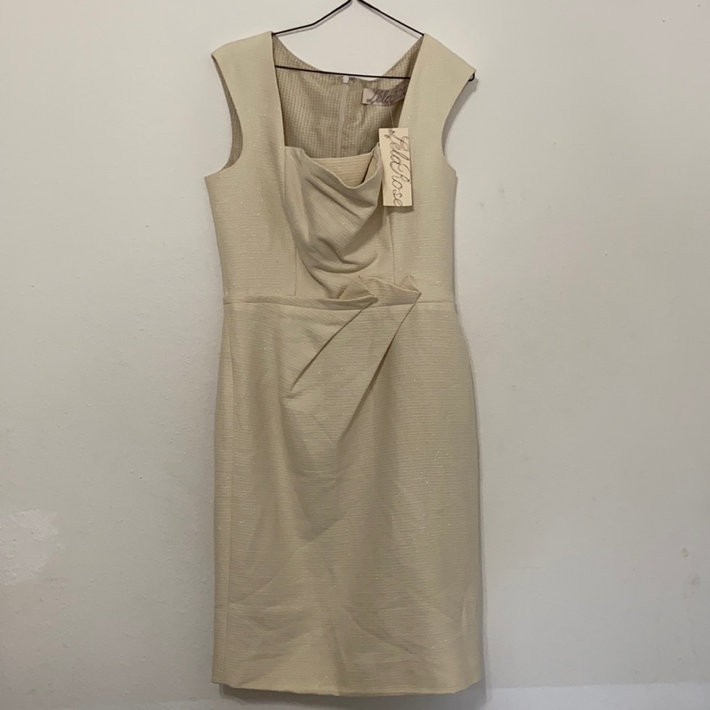 NWT Lela Rose Lurex Spring Tweed Sheath Dress